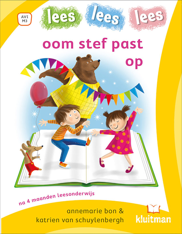 Omslag van Lees lees lees - Oom stef past op