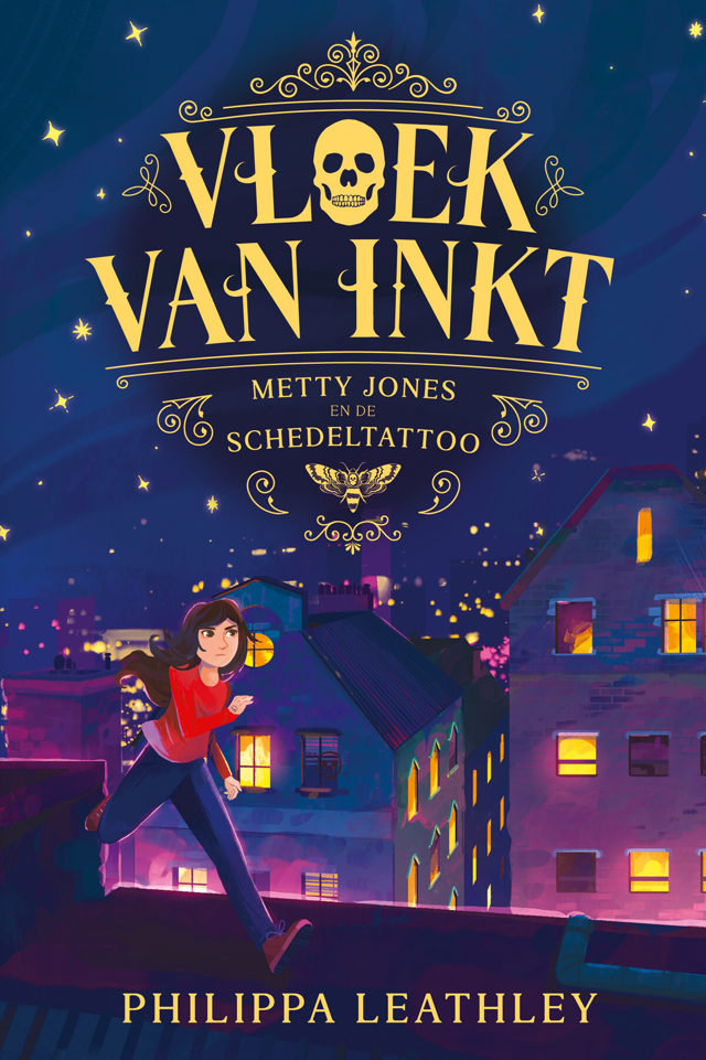 Omslag van Vloek van inkt 1 - Metty Jones en de schedeltattoo