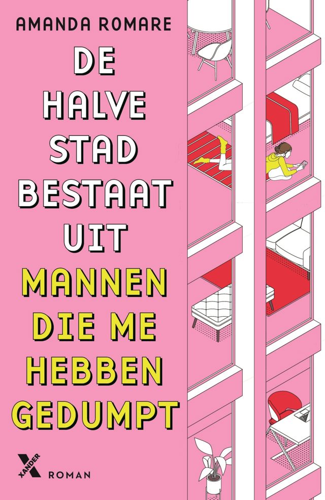 Omslag van De halve stad bestaat uit mannen die me hebben gedumpt